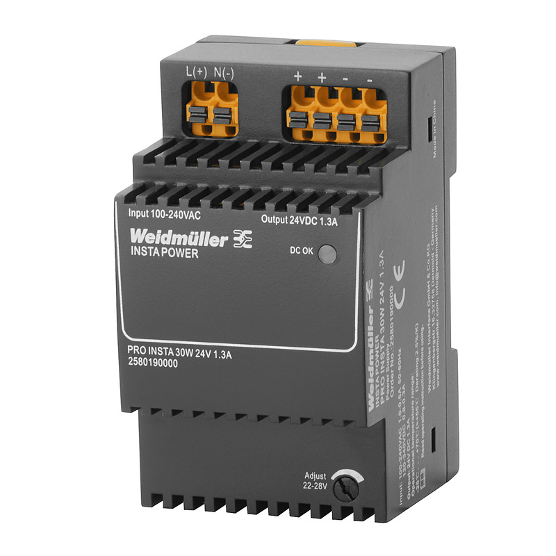 Weidmuller 2580190000 PRO INSTA Enclosed Switch Mode Power Supply