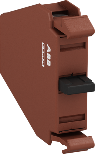 ABB P9B-11VN P9B Contact Block, 22 mm, 1NC-1NO Contact, Momentary/Break Before Make Action, Brown