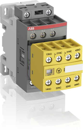 ABB AFS09-30-22-13 AFS Auxiliary Block Contactor, 100 to 250 VAC/VDC V Coil, 25 A, 3NO Contact, 3 Poles