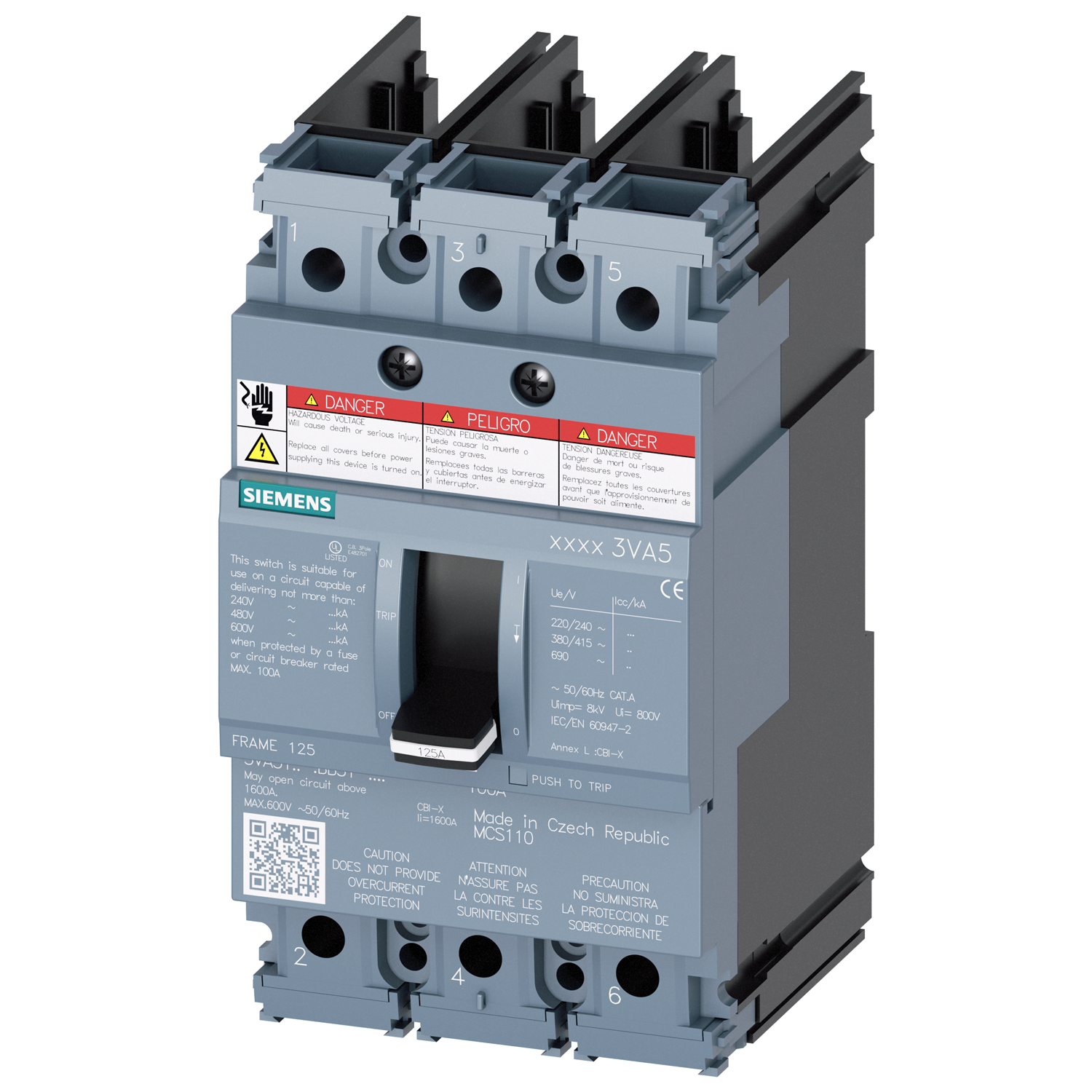 Siemens 3VA51101BB310AA0 Molded Case Circuit Breaker