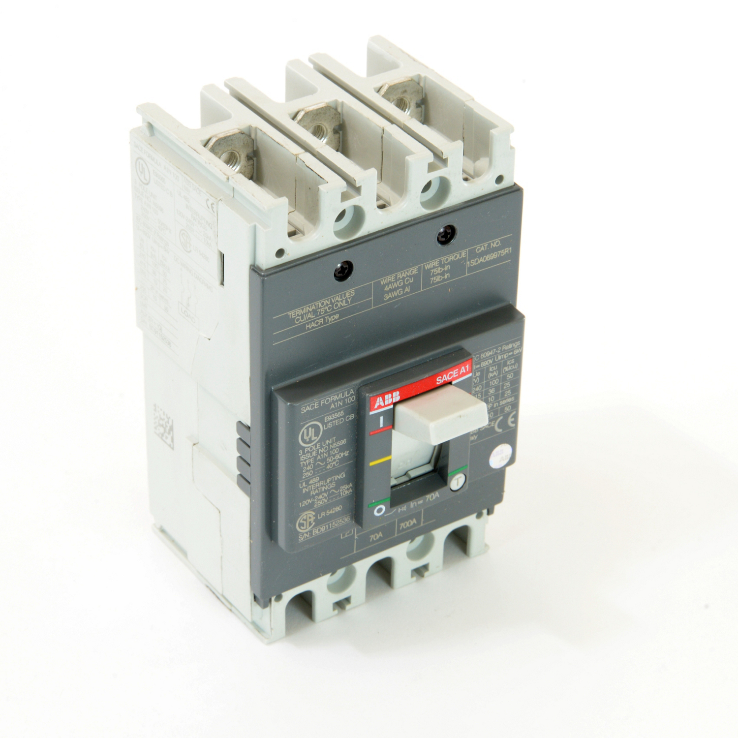 ABB A1N070TW FORMULA Molded Case Circuit Breaker