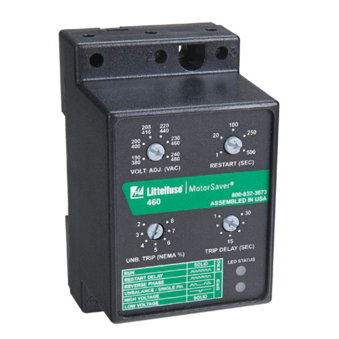 475-600V SymCom MotorSaver 3-Phase Voltage Monitor Model 460-575 DIN Rail Mount 