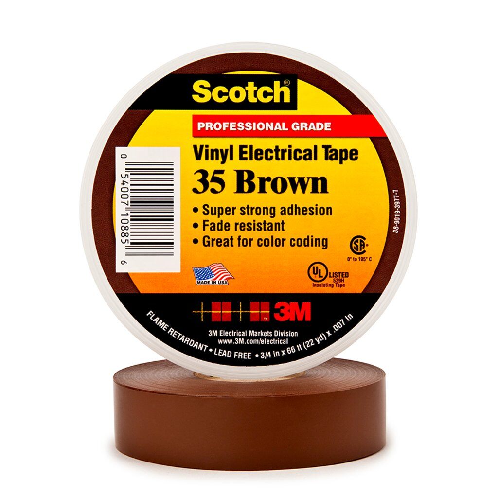 3M 35-BROWN-3/4X66FT Electrical Tape