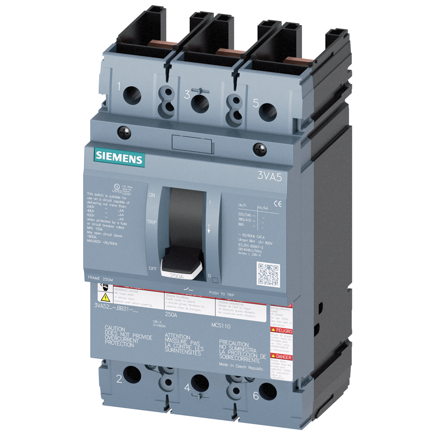 Siemens 3VA5215-1BB31-0AA0 Molded Case Circuit Breaker