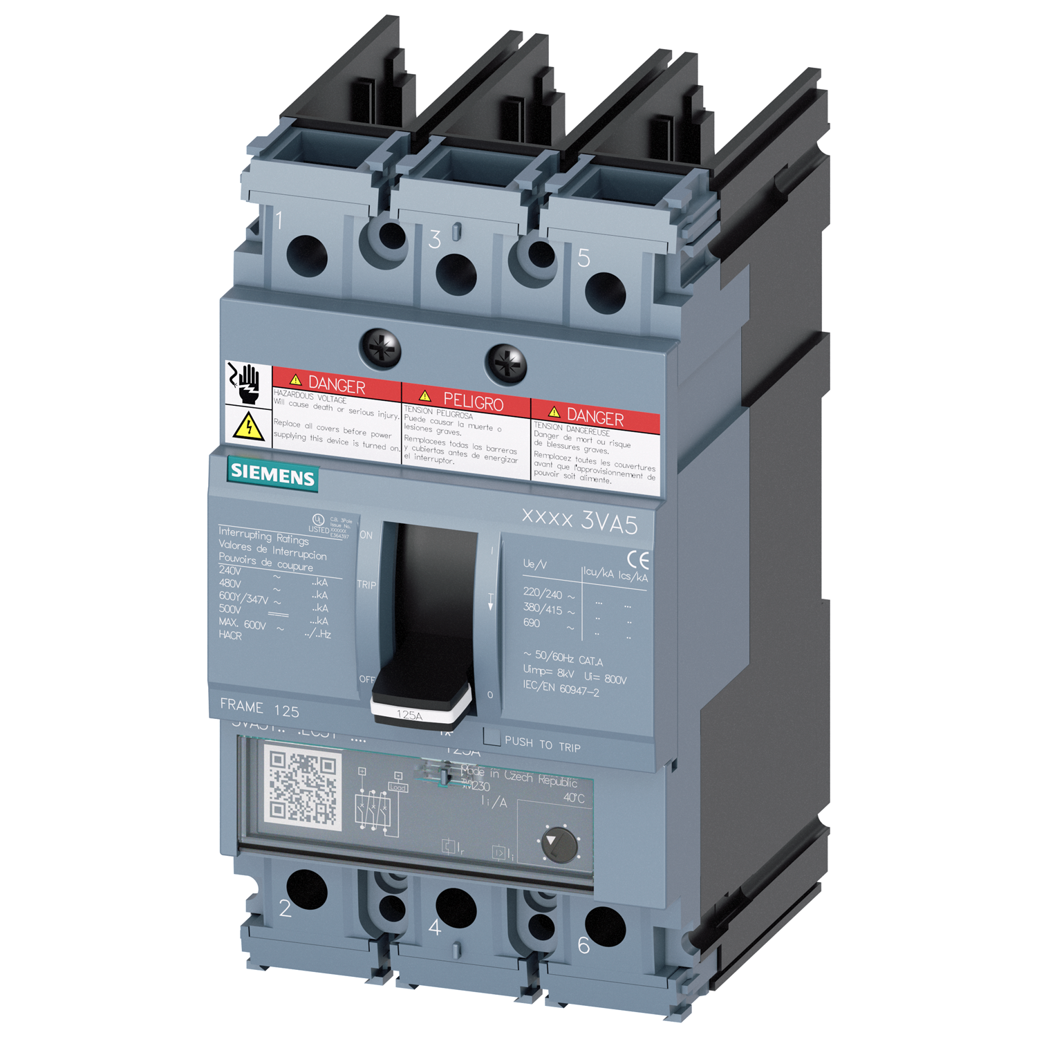 Siemens 3VA5125-4EC31-0AA0 Molded Case Circuit Breaker
