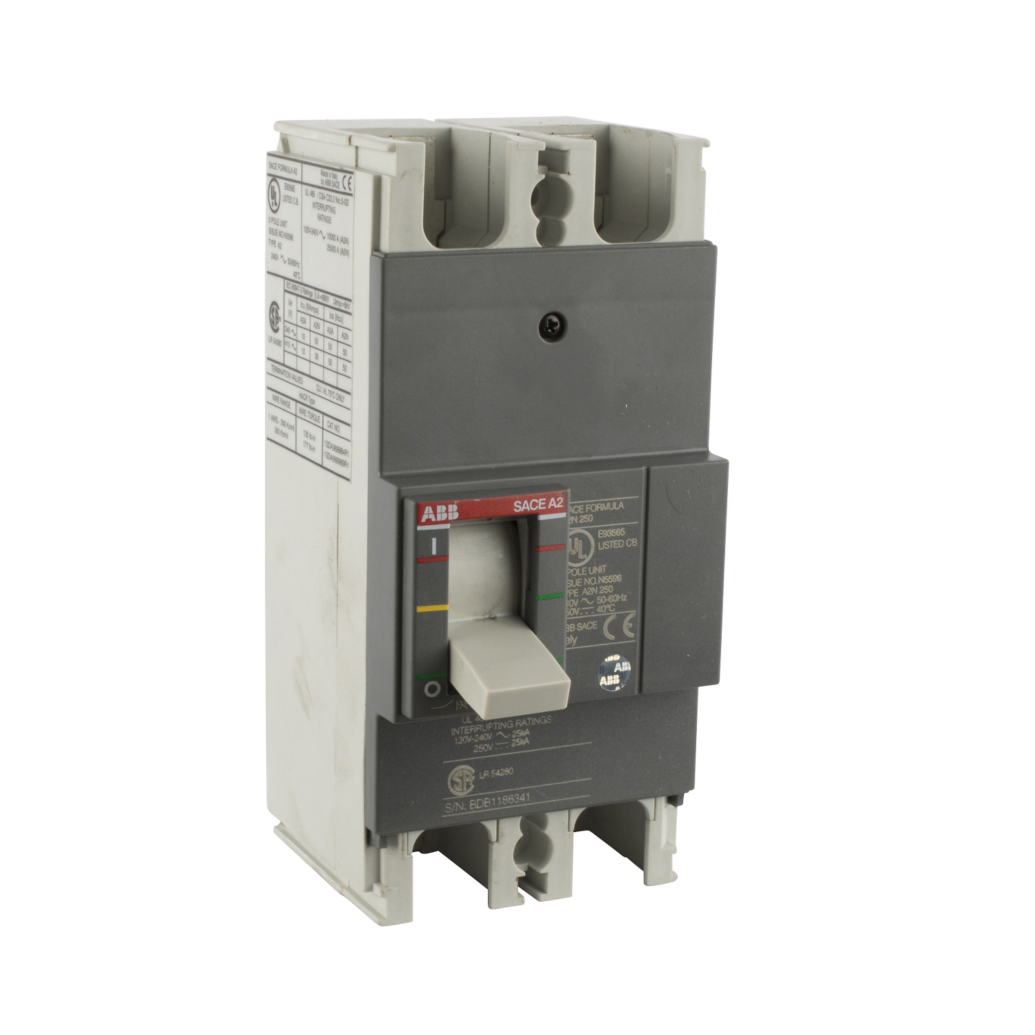 ABB A2N225TW-2 FORMULA Molded Case Circuit Breaker