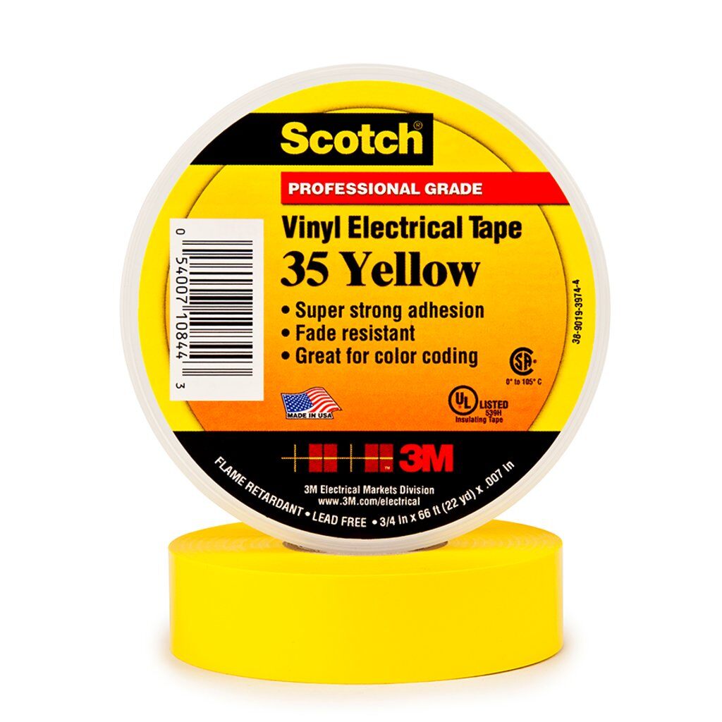 3M 35-YEL-3/4X66FT Electrical Tape