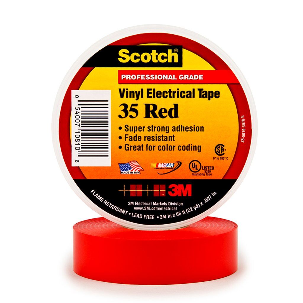 3M 35-RED-1/2X20FT Electrical Tape