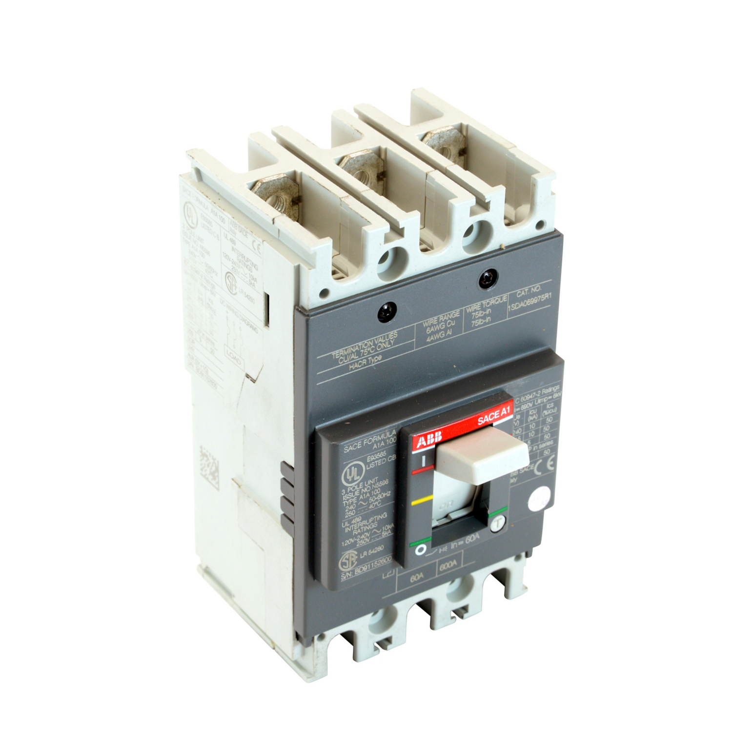 ABB A1A060TW FORMULA Molded Case Circuit Breaker