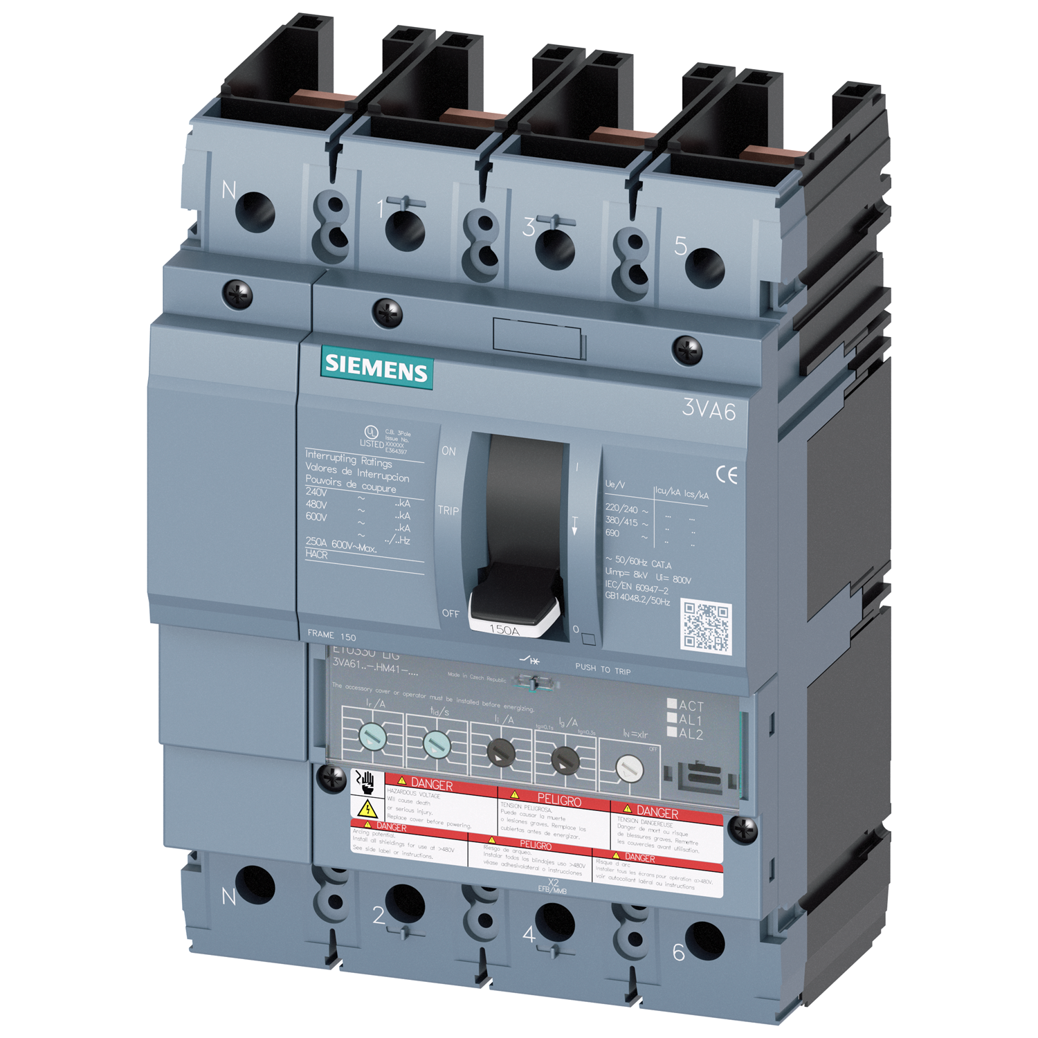 Siemens 3VA6110-5HM41-0AA0 Molded Case Circuit Breaker