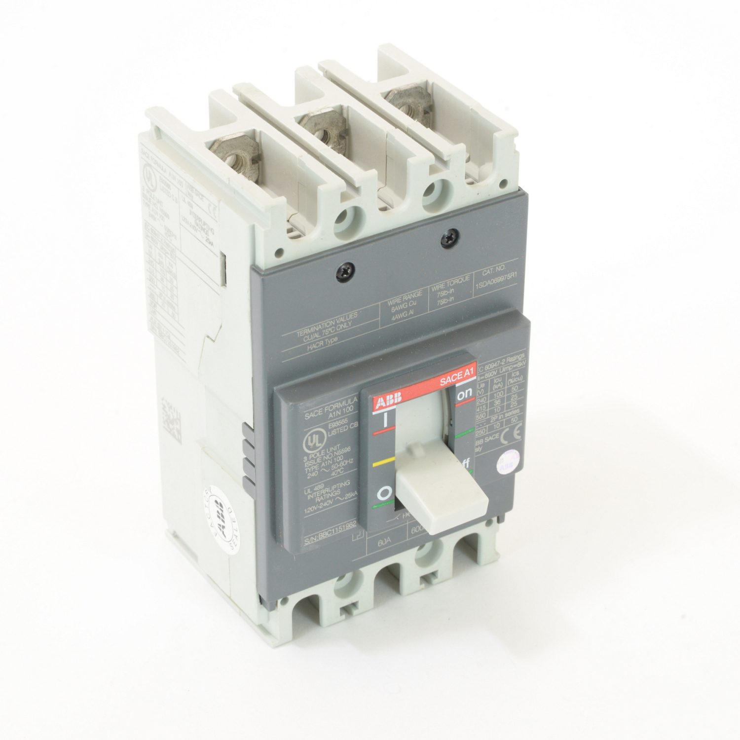 ABB A1N060TW FORMULA Molded Case Circuit Breaker