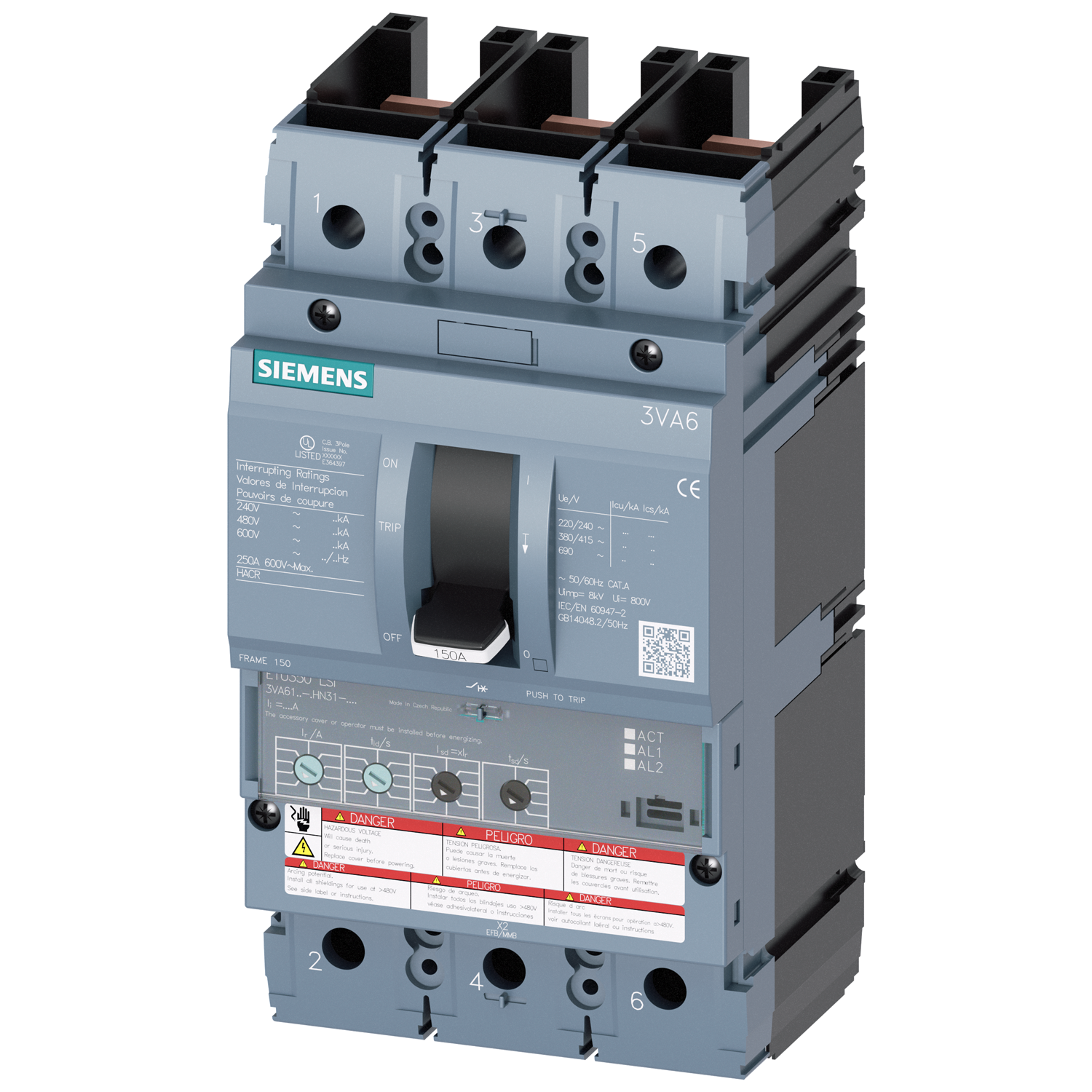 Siemens 3VA6110-5HN31-0AA0 Molded Case Circuit Breaker