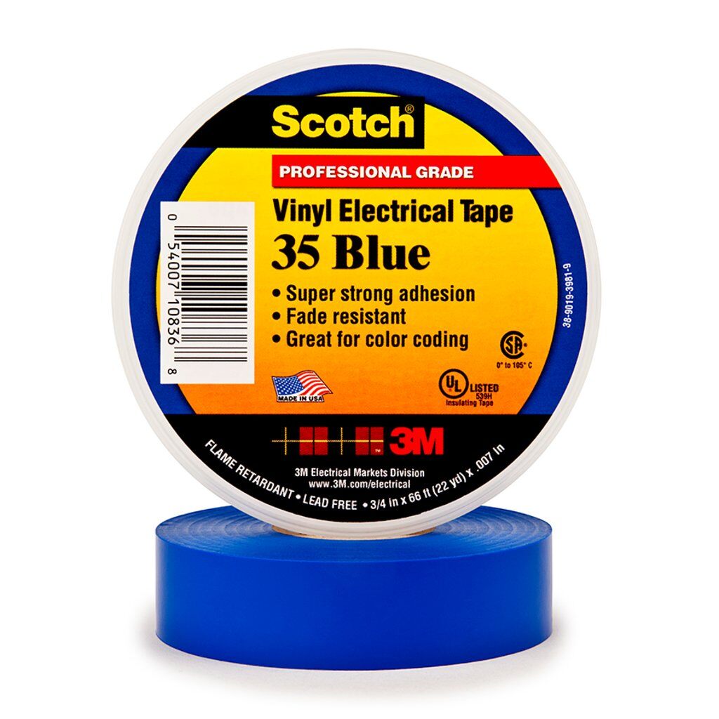 3M 35-BLUE-1/2X20FT Electrical Tape