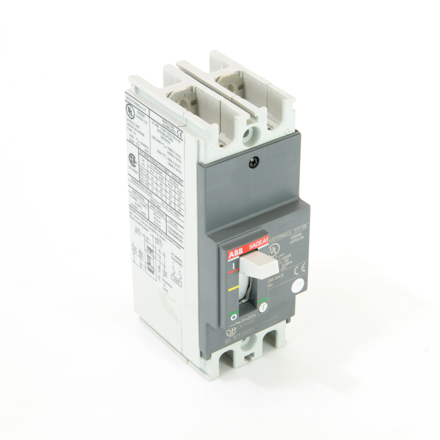 ABB A1A020TW-2 FORMULA Molded Case Circuit Breaker