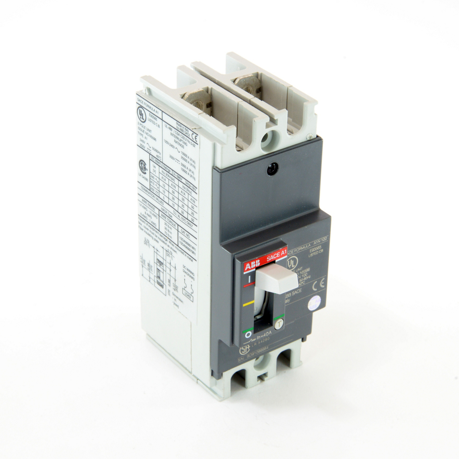 ABB A1N040TW-2 FORMULA Molded Case Circuit Breaker