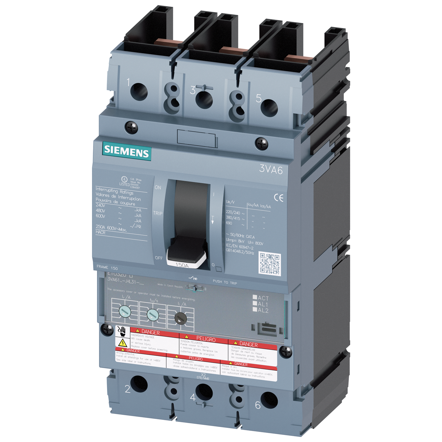 Siemens 3VA6110-5HL31-0AA0 Molded Case Circuit Breaker