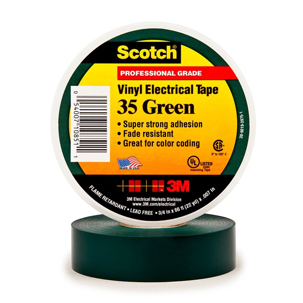 3M 35-GRN-3/4X66FT Electrical Tape
