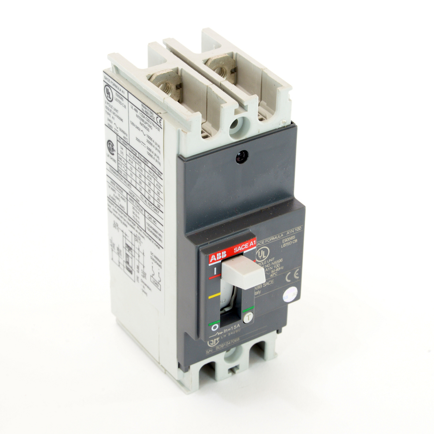 ABB A1N015TW-2 FORMULA Molded Case Circuit Breaker