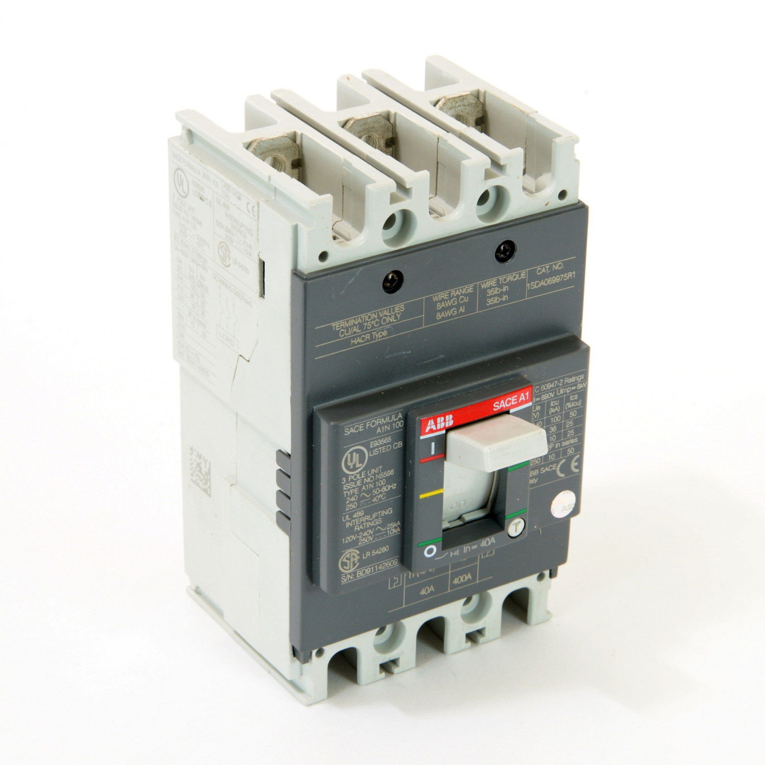 ABB A1N040TW FORMULA Molded Case Circuit Breaker