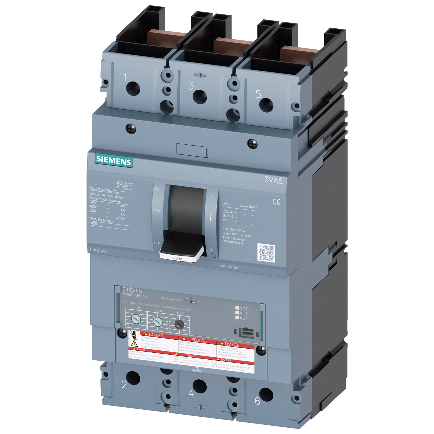 Siemens 3VA6340-5HL31-0AA0 Molded Case Circuit Breaker