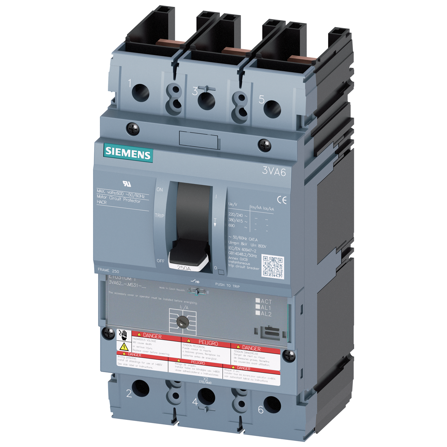 Siemens 3VA6215-1MS31-0AA0 SenMotor Protection Circuit Breaker